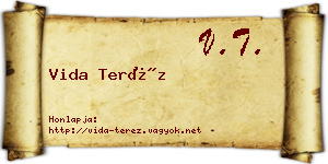 Vida Teréz névjegykártya